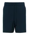 Thom Browne Elastic Waist Shorts In Blue