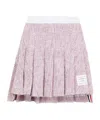 Thom Browne Rwb Cotton Mini Skirt In Pink