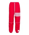 Thom Browne Red Ripstop 4-bar Track Pants In Red