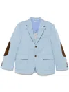 Thom Browne Elbow Patches Denim Blazer