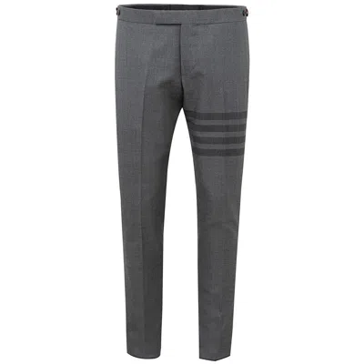Thom Browne Elegant Gray Wool Trousers For The Modern Gentleman In Gold