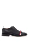 Thom Browne Elegant Wholecut Shoes In Black Calfskin With Rwb Bow In Black