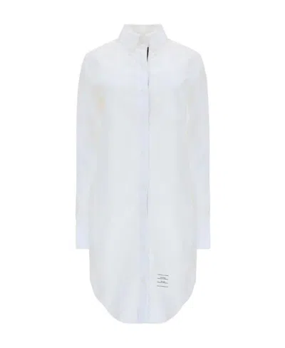 Thom Browne Elongated Button-down Shirt In White