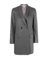 Thom Browne Wool Flannel Double Breasted Sportcoat In Gray