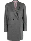 Thom Browne Wool Flannel Double Breasted Sportcoat In Grey