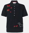 Thom Browne Hector And Rose Polo Shirt In Blue
