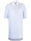 Thom Browne Besticktes Kleid Aus Popeline In Blau