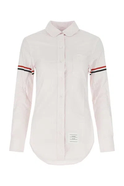 Thom Browne Embroidered Cotton Shirt In Multicolor