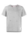 Thom Browne Man T-shirt Light Grey Size 0 Cotton In Grey