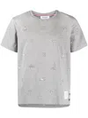 Thom Browne Man T-shirt Light Grey Size 0 Cotton In Grey