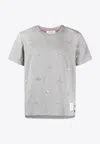 Thom Browne Man T-shirt Light Grey Size 0 Cotton In Gray