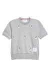 Thom Browne Embroidered Geese Short Sleeve Sweatshirt