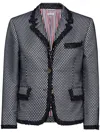 Thom Browne Embroidered Jacket In Black