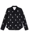 Thom Browne Embroidered-motif Jacket In Black