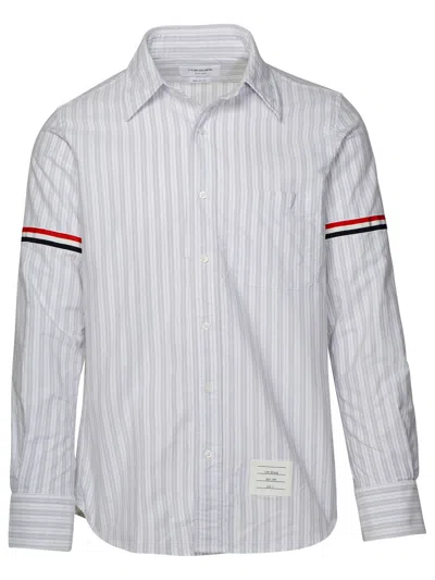 Thom Browne Embroidered Oxford Shirt In White
