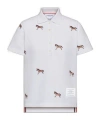 Thom Browne Thom Browne Cotton Polo Shirt With Embroidered Horses In Multi