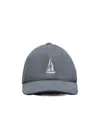 Thom Browne Embroidered-print Cap In Gray