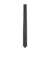 Thom Browne Embroidered Silk Tie In Black