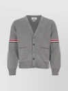 THOM BROWNE EMBROIDERED SLEEVE MILANO STITCH CARDIGAN