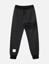 Thom Browne Engineered 4 Bar In Cotton Gunclub Check Jacquard Sweatpants