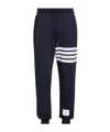 Thom Browne Tapered Striped Loopback Cotton-jersey Sweatpants In Blue
