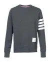 Thom Browne Classic Loop Back Sweatshirt With Engineered 4 Bar In Black