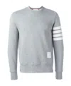 Thom Browne Gray 4-bar Stripe Long Sleeve T-shirt In Gray
