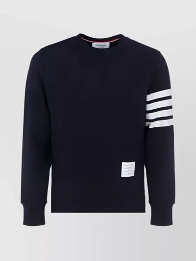 Thom Browne Engineered 4-bar Jersey Sweatshirt In Relaxed Fit In Blue