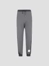 Thom Browne Solid Loopback Jersey 4-bar Sweatpants In Gray