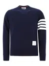 Thom Browne Classic 4-bar Sweatshirt In Blue