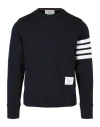 Thom Browne Classic Sweatshirt In Classic Loopback With Engineered 4 Bar In Fantasy