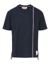 Thom Browne T-shirt With Striped Band In Fantasy