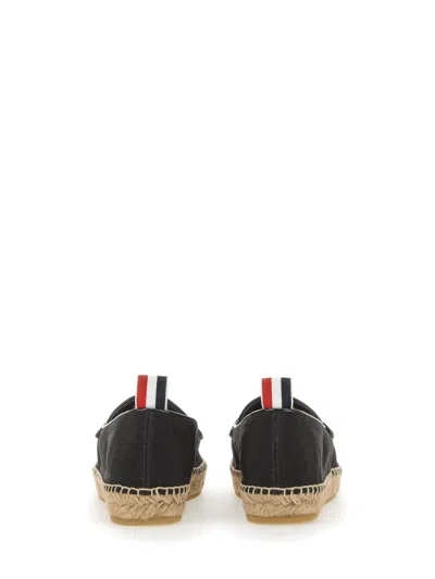 Thom Browne Espadrille Penny Varsity In Black