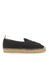 Thom Browne Espadrille Penny Varsity In Black