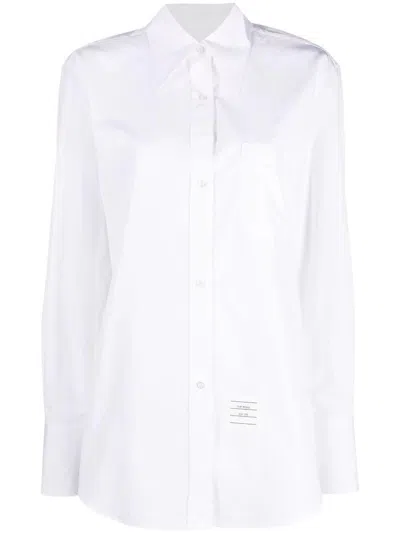 Thom Browne Exaggerated Easy Fit Point Collar Shirt In Poplin