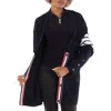 Thom Browne Exaggerated Fit Fine Merino Wool Cardigan In Black