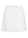 Thom Browne Eyelash Tweed Pleated Skirt In White