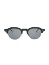 THOM BROWNE THOM BROWNE EYEWEAR OVAL FRAME SUNGLASSES