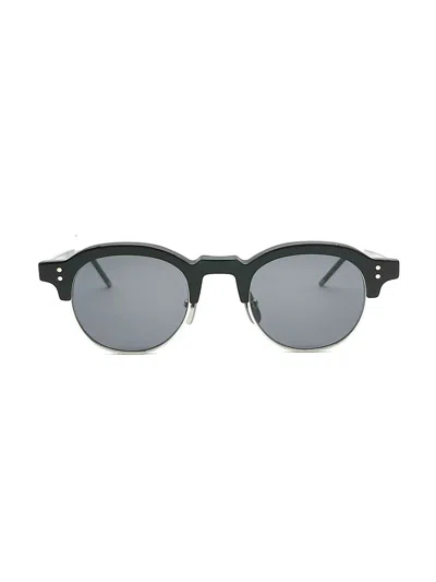 Thom Browne Eyewear Oval Frame Sunglasses In Black