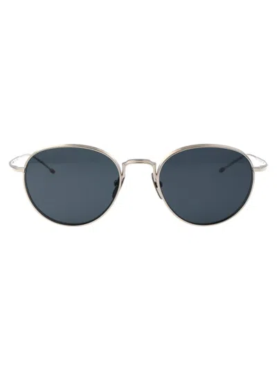 Thom Browne Eyewear Trouseros Frame Sunglasses In Silver
