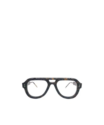 Thom Browne Eyewear Pilot Frame Glasses In Black