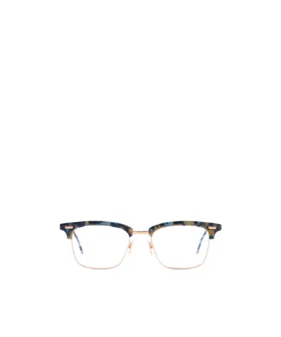 Thom Browne Eyewear Rectangular Glasses In Metallic