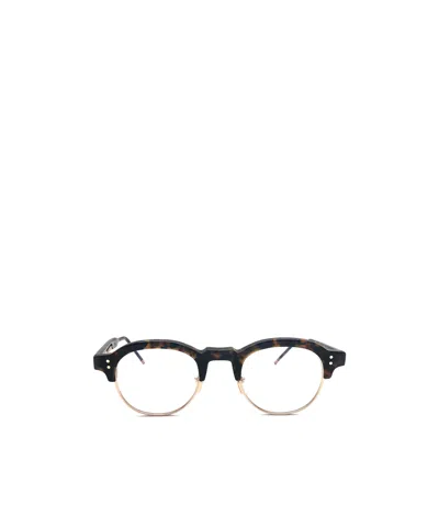 Thom Browne Eyewear Round Frame Glasses In Black
