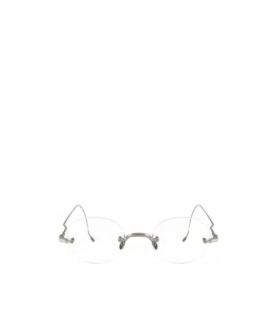 Thom Browne Eyewear Round Frame Glasses In White