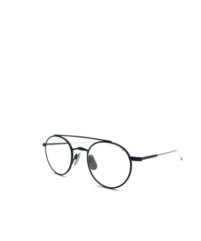 Thom Browne Eyewear Round Frame Glasses In White