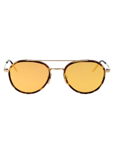 Thom Browne Eyewear Round Frame Sunglasses In 215 Med