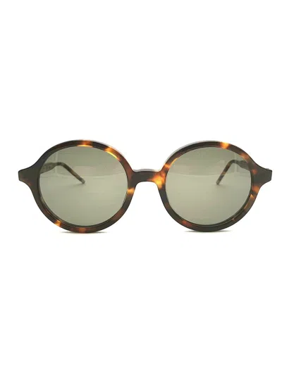 Thom Browne Eyewear Round Frame Sunglasses In Med Brown