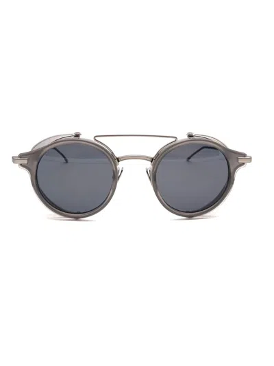 Thom Browne Eyewear Round Frame Sunglasses In Silver