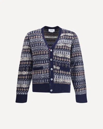 THOM BROWNE FAIR ISLE CARDIGAN