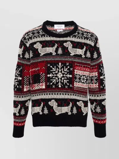 THOM BROWNE FAIR ISLE INTARSIA JUMPER